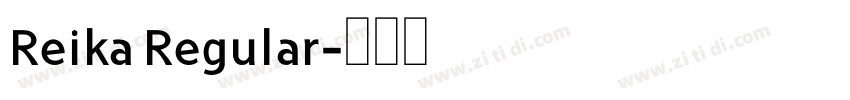 Reika Regular字体转换